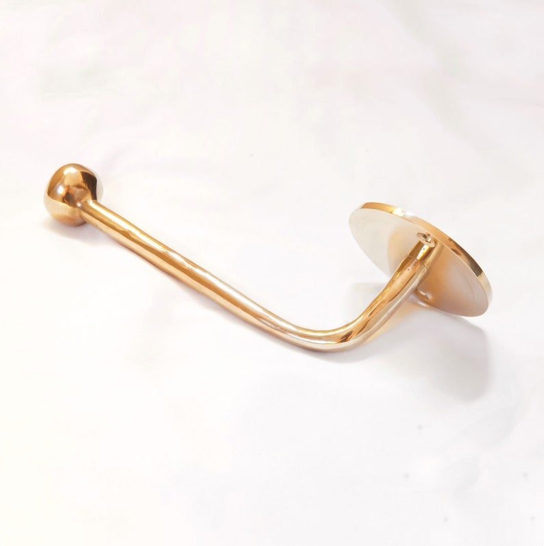 Solid Brass Toilet Paper Holder - handcrafted luxury Hardware and Drains for kitchen and bathroom interiors by Brooklyn Brass