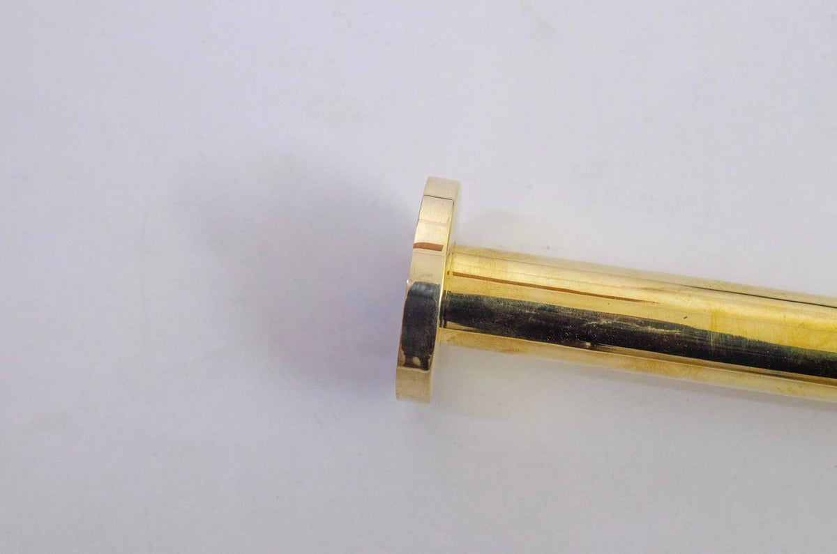 Solid Unlacquered Brass P - trap and Sink Stopper, Push Up Button, Pop Up Drain, Brass Water Trap - handcrafted luxury Hardware and Drains for kitchen and bathroom interiors by Brooklyn Brass
