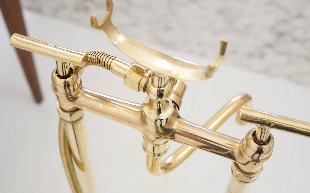 The Classic English Style Telephone Tub Filler, Brass Freestanding Filler - handcrafted luxury Showers for kitchen and bathroom interiors by Brooklyn Brass