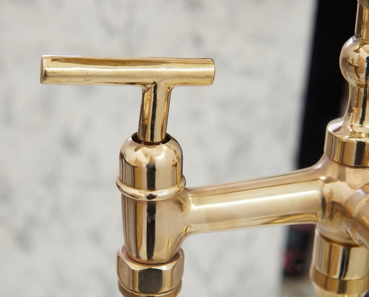 The Classic English Style Telephone Tub Filler, Brass Freestanding Filler - handcrafted luxury Showers for kitchen and bathroom interiors by Brooklyn Brass