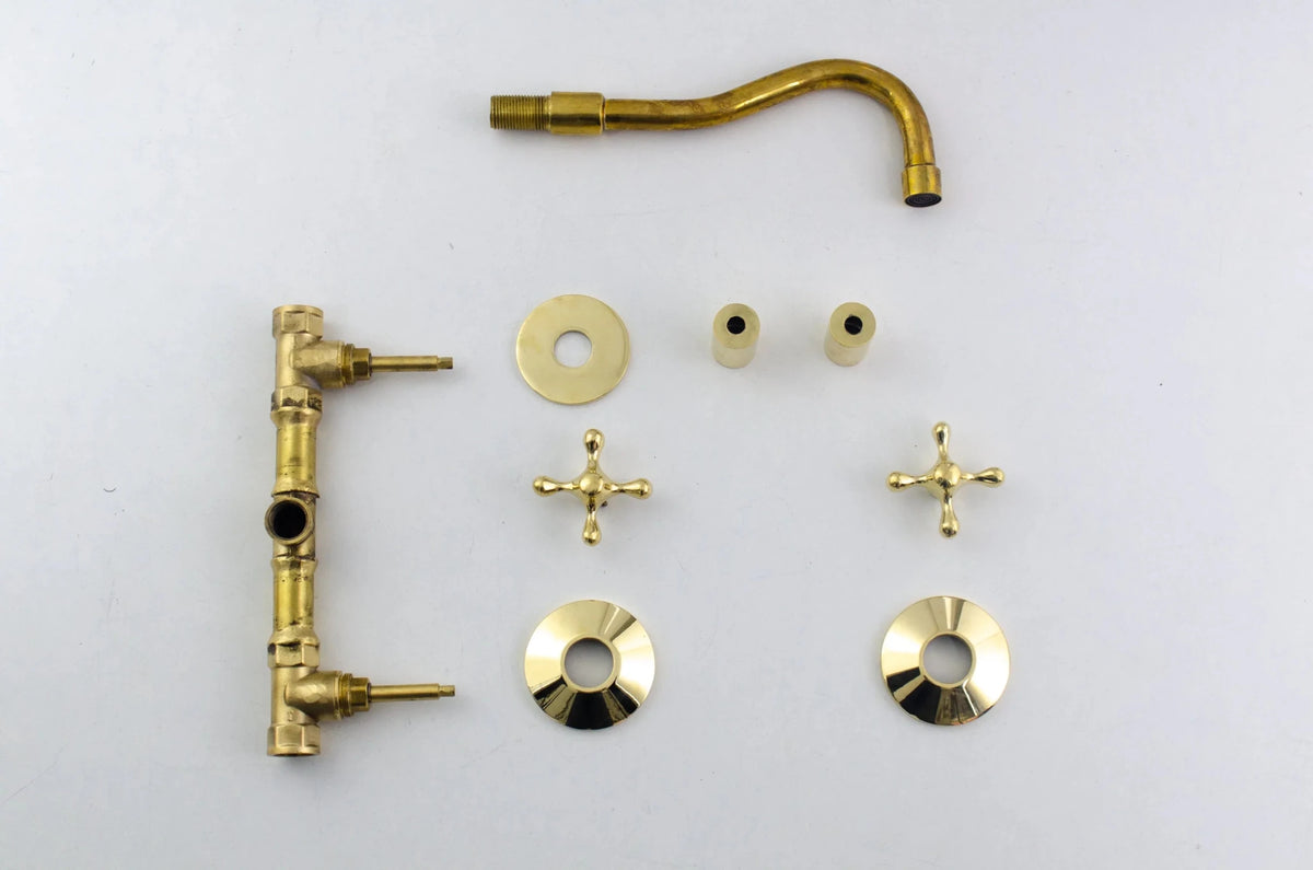Tub Filler Faucet - Wall Mount Tub Filler - handcrafted luxury Shower Systems for kitchen and bathroom interiors by Brooklyn Brass