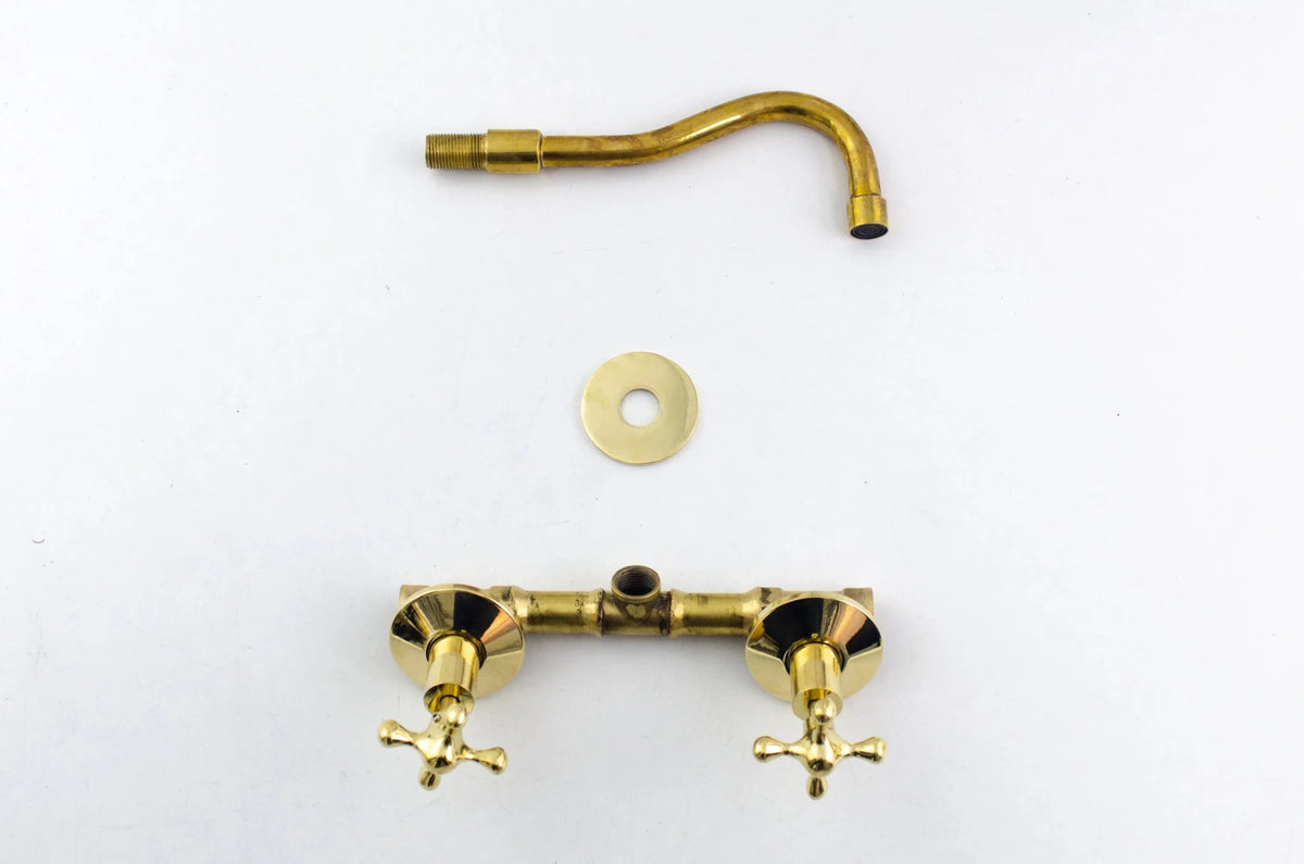 Tub Filler Faucet - Wall Mount Tub Filler - handcrafted luxury Shower Systems for kitchen and bathroom interiors by Brooklyn Brass