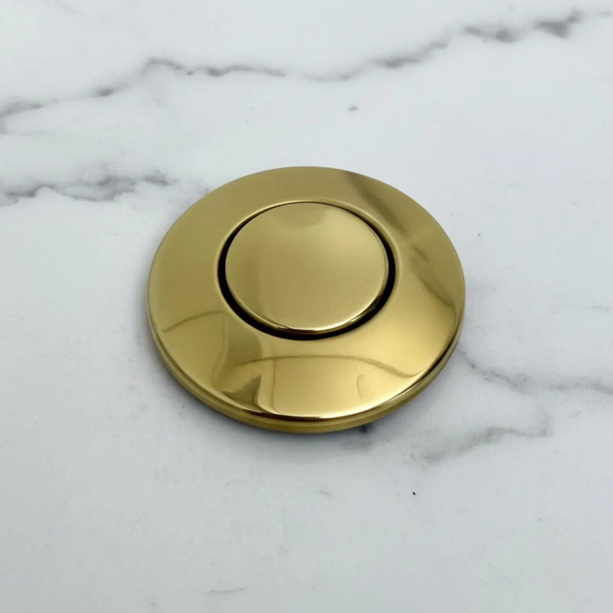 Unlacquered Brass Air Switch Kit for Garbage Disposal - handcrafted luxury Hardware and Drains for kitchen and bathroom interiors by Brooklyn Brass