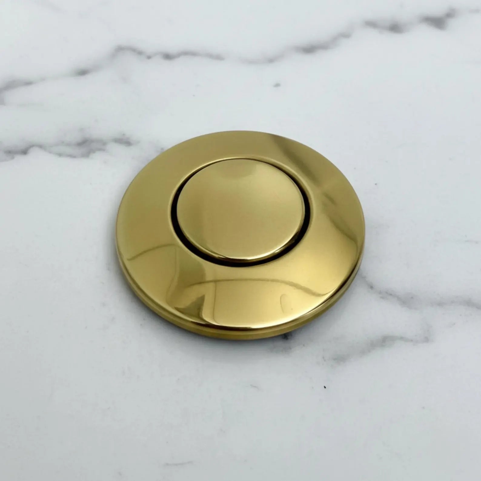 Unlacquered Brass Air Switch Kit for Garbage Disposal - handcrafted luxury Hardware and Drains for kitchen and bathroom interiors by Brooklyn Brass
