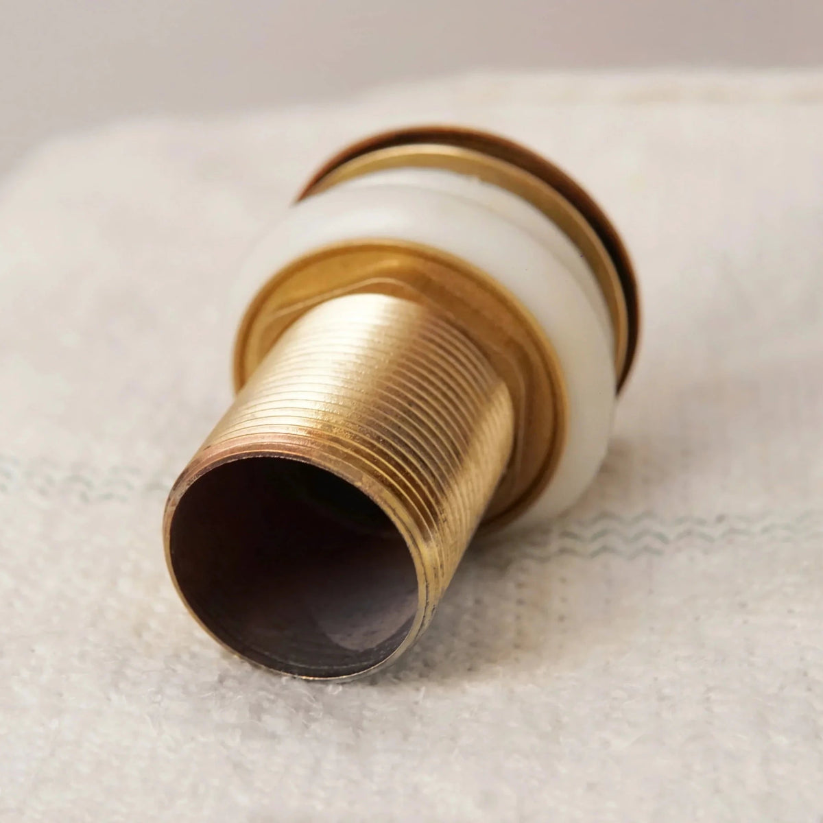 Unlacquered Brass Bathroom Sink Drain, Basin Sink Stopper, Pop up Drain - handcrafted luxury Hardware and Drains for kitchen and bathroom interiors by Brooklyn Brass