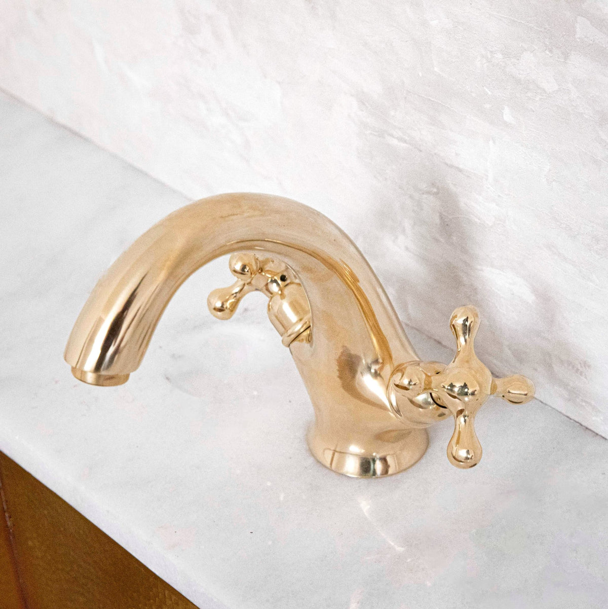 Unlacquered Brass Bathroom Vanity Faucet - handcrafted luxury Bathroom Faucets for kitchen and bathroom interiors by Brooklyn Brass