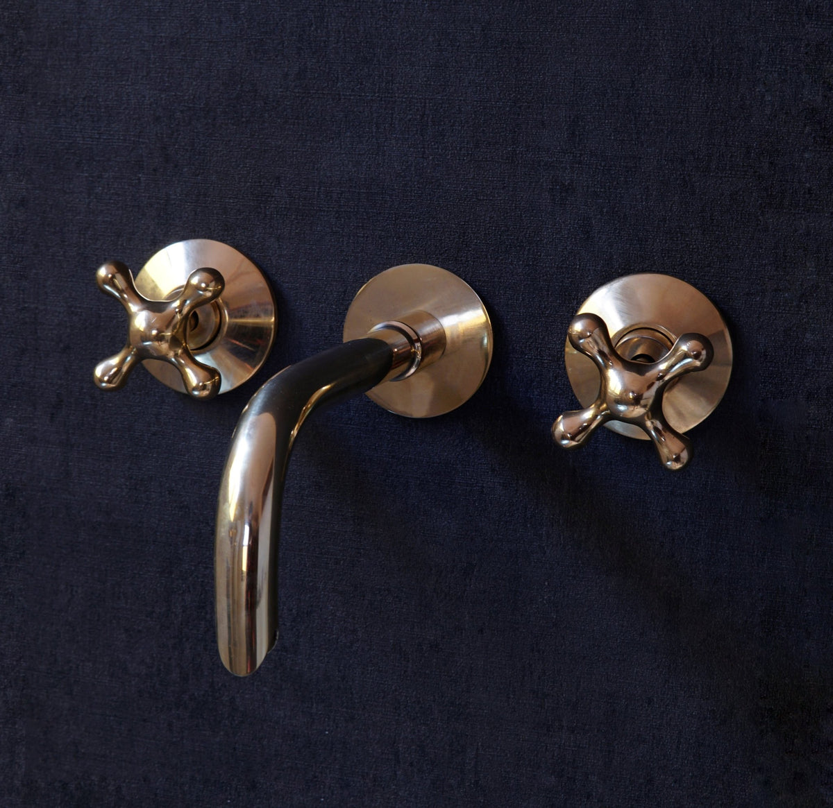 Unlacquered Brass Handcrafted Wall Mounted Faucet, Snake Style - handcrafted luxury Bathroom Faucets for kitchen and bathroom interiors by Brooklyn Brass