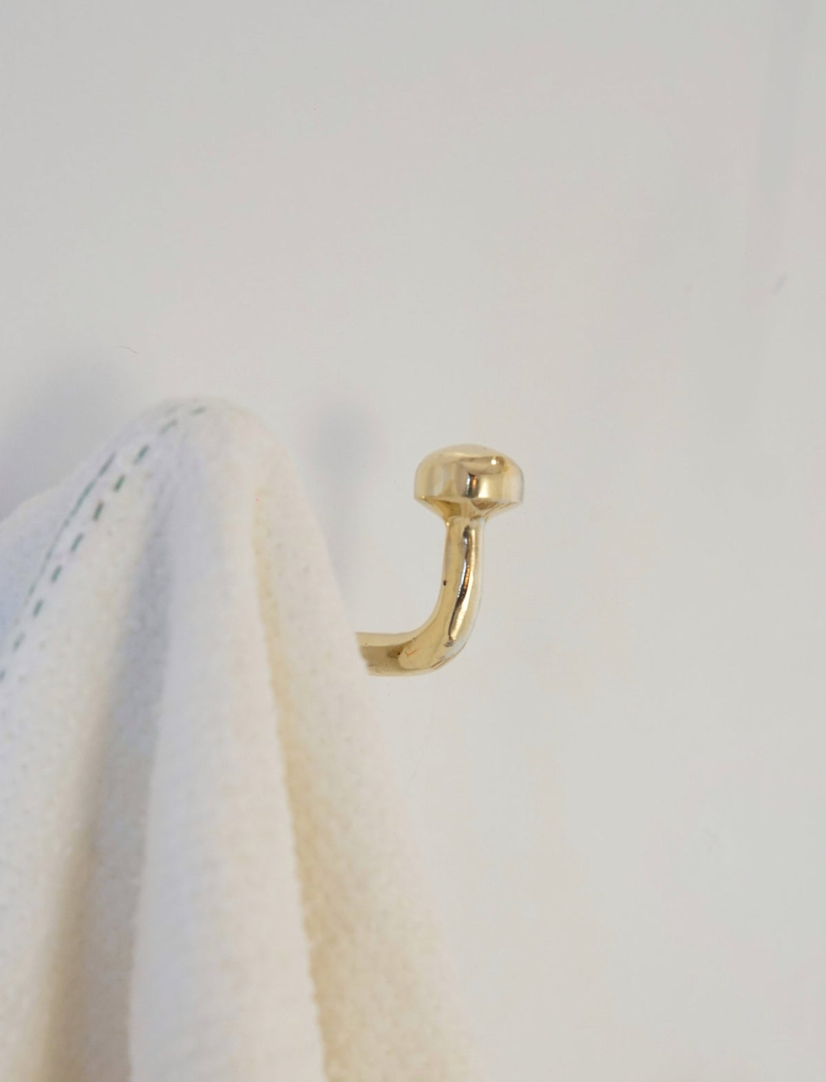 Unlacquered Brass Hook, Brass Hook Organizer - handcrafted luxury Hardware and Drains for kitchen and bathroom interiors by Brooklyn Brass