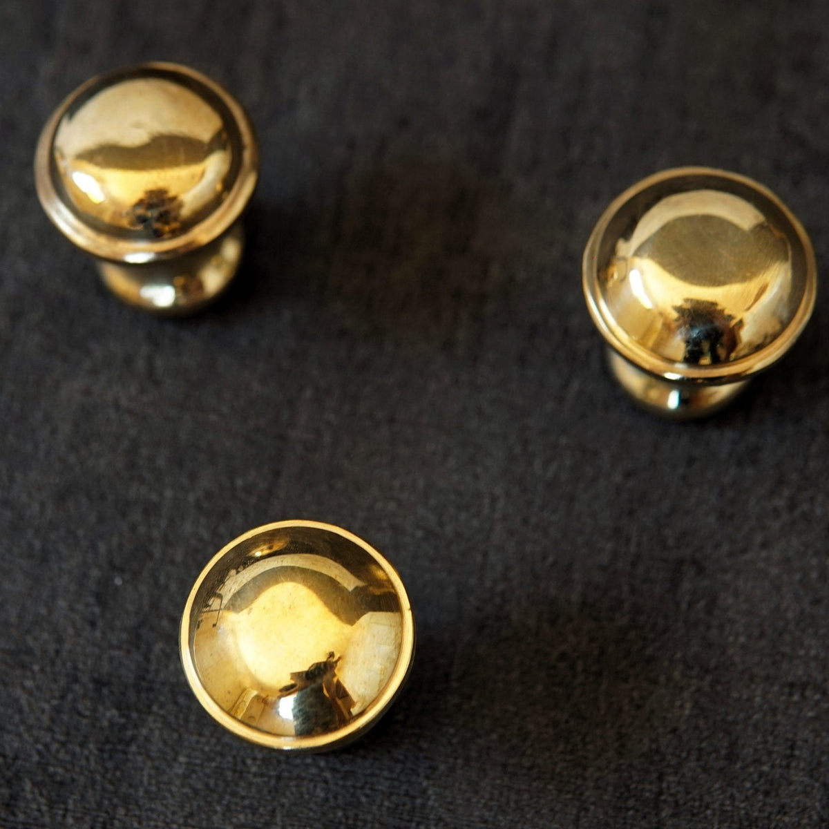 Unlacquered Brass Knobs, Antique Brass Round Knob, Vintage Cabinet Knobs - handcrafted luxury Hardware and Drains for kitchen and bathroom interiors by Brooklyn Brass