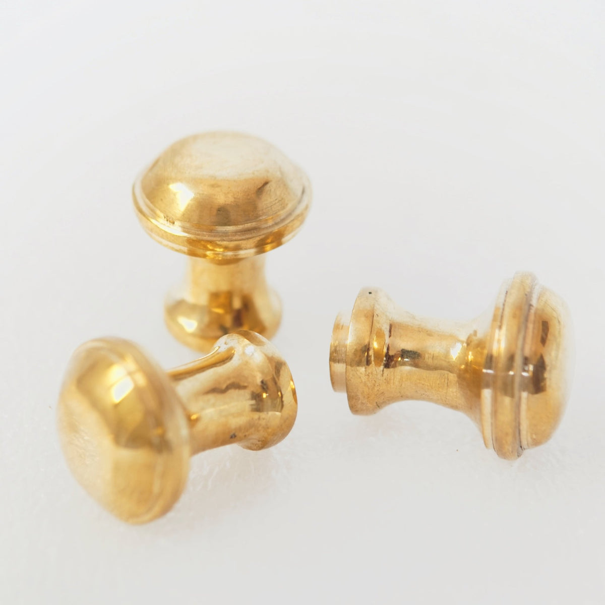 Unlacquered Brass Knobs, Antique Brass Round Knob, Vintage Cabinet Knobs - handcrafted luxury Hardware and Drains for kitchen and bathroom interiors by Brooklyn Brass
