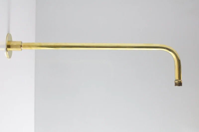 Unlacquered Brass Shower – Rain Shower Set - handcrafted luxury Shower Systems for kitchen and bathroom interiors by Brooklyn Brass