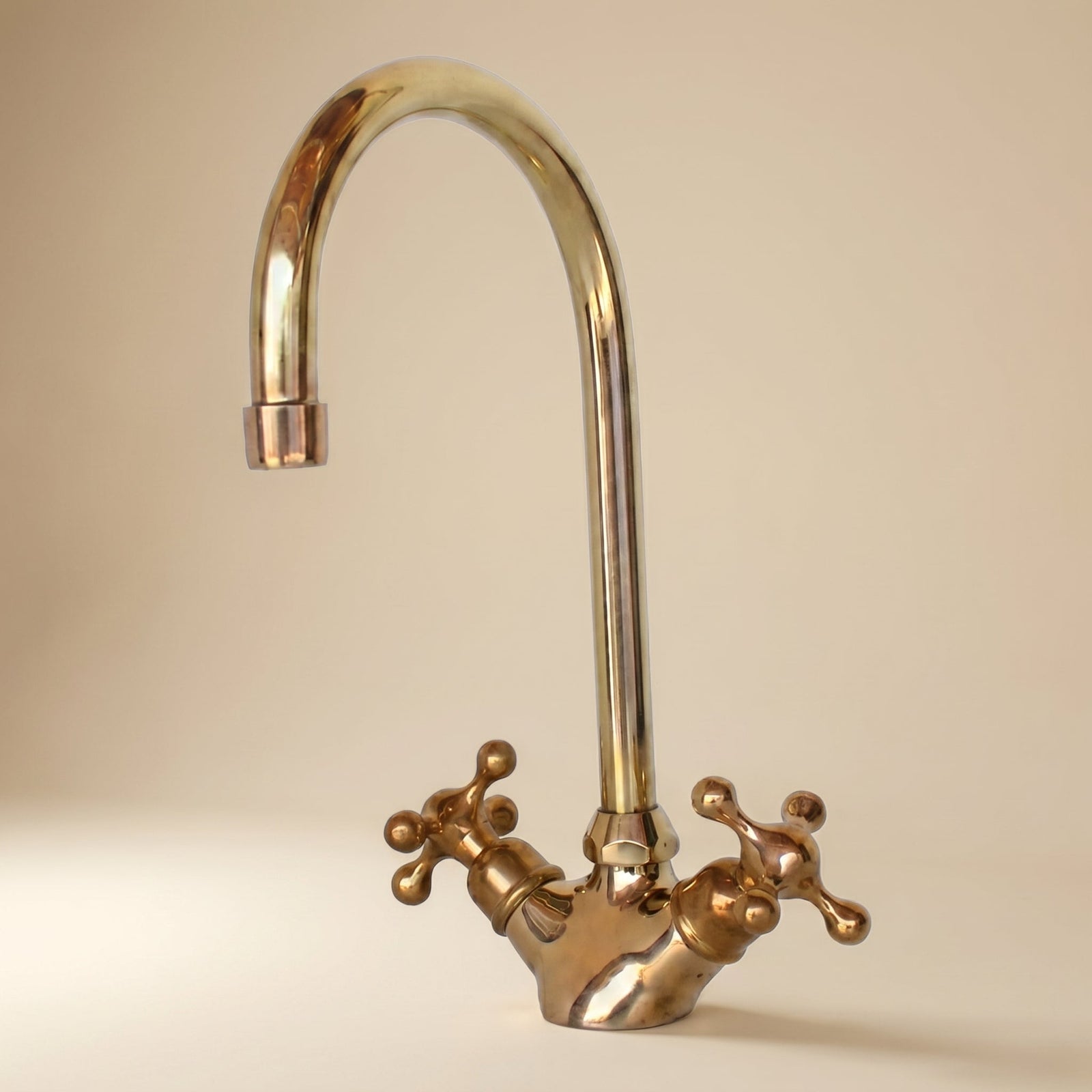 Unlacquered Brass Single Hole Faucet, Brass Bathroom Faucet - handcrafted luxury Bathroom Faucets for kitchen and bathroom interiors by Brooklyn Brass
