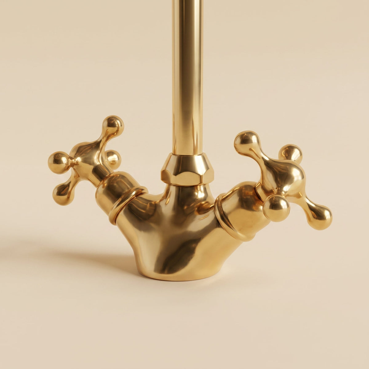 Unlacquered Brass Single Hole Faucet, Brass Bathroom Faucet - handcrafted luxury Bathroom Faucets for kitchen and bathroom interiors by Brooklyn Brass