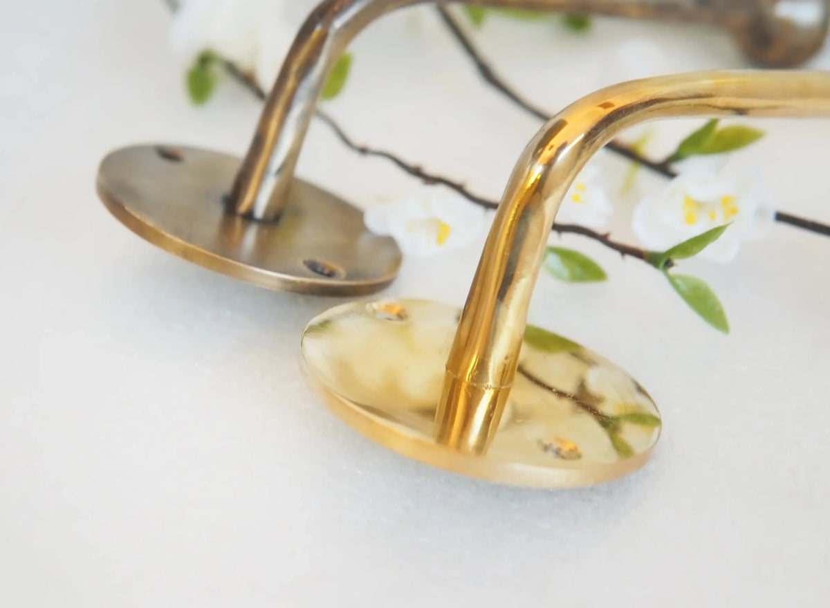 Unlacquered Brass Toilet Paper Holder - handcrafted luxury Hardware and Drains for kitchen and bathroom interiors by Brooklyn Brass