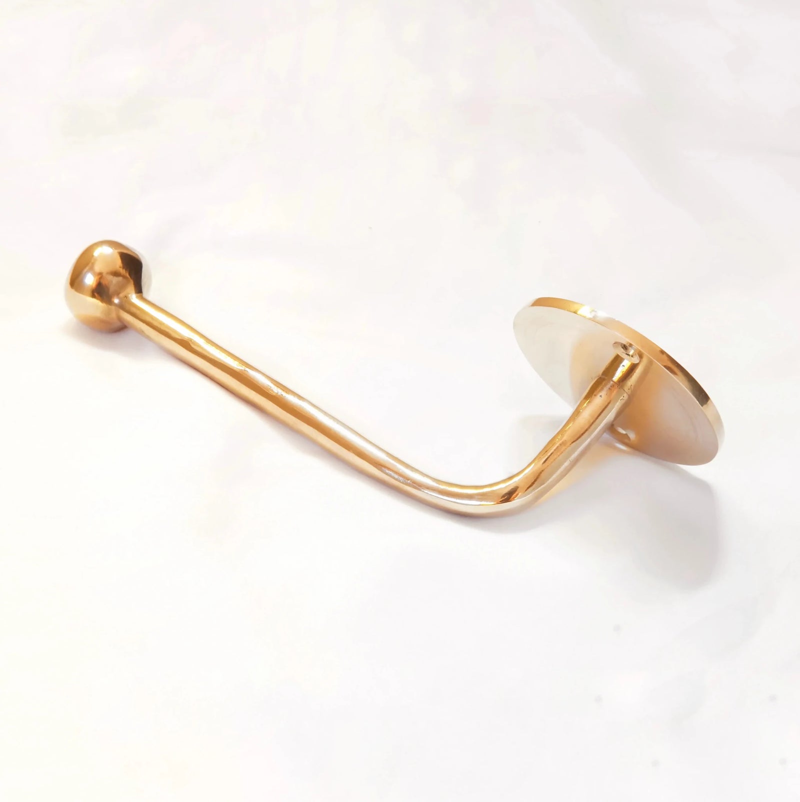 Unlacquered Brass Toilet Paper Holder - handcrafted luxury Hardware and Drains for kitchen and bathroom interiors by Brooklyn Brass