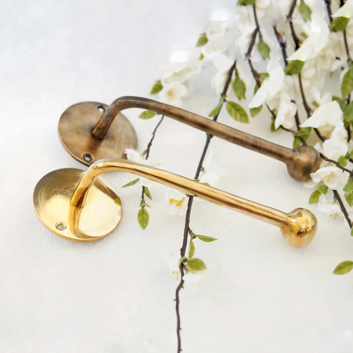 Unlacquered Brass Toilet Paper Holder - handcrafted luxury Hardware and Drains for kitchen and bathroom interiors by Brooklyn Brass