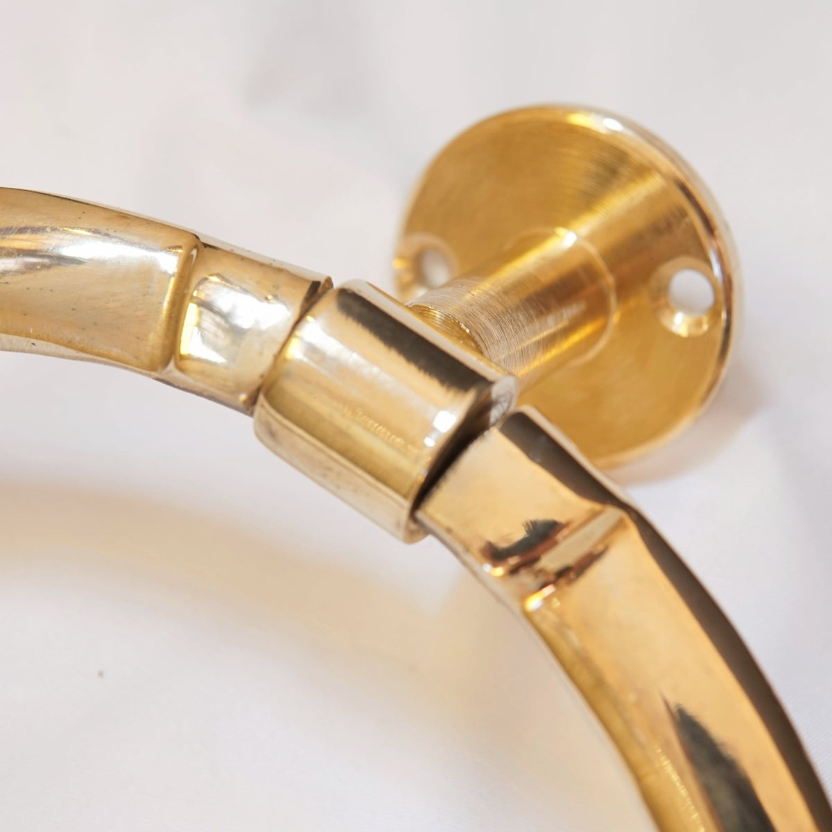 Unlacquered Brass Towel Holder - handcrafted luxury Hardware and Drains for kitchen and bathroom interiors by Brooklyn Brass