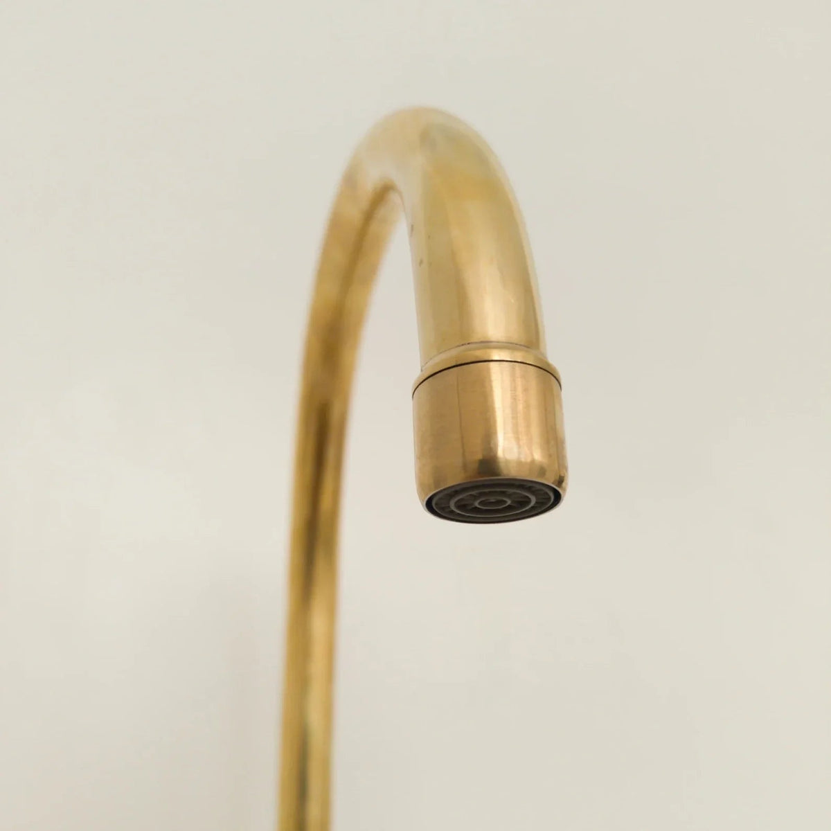 Unlacquered Brass Wall Mount Faucet, Two Handle Hot & Cold Sink Tap - handcrafted luxury Kitchen Faucets for kitchen and bathroom interiors by Brooklyn Brass