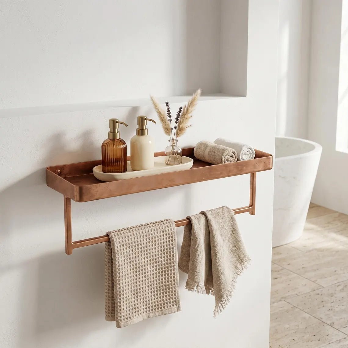 storage rack wall mounted bath towel holder
