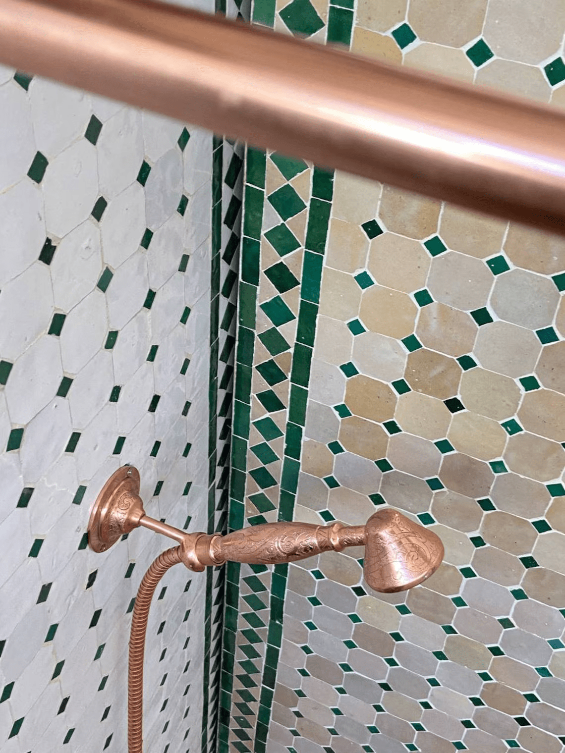 Unlacquered Copper Shower System - Copper Exposed Shower - handcrafted luxury Shower Systems for kitchen and bathroom interiors by Brooklyn Brass
