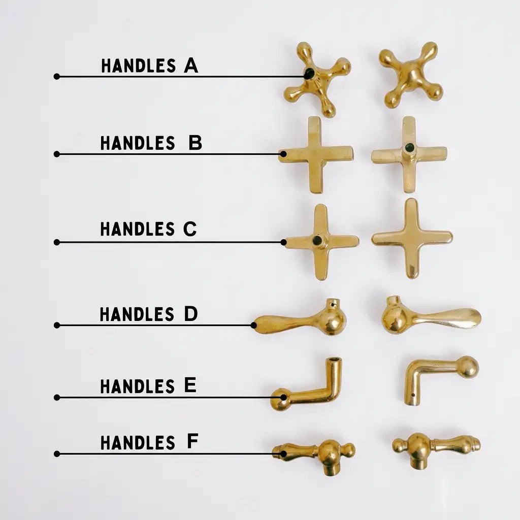 Unlacquered Solid Brass Bridge Faucet, Vintage Kitchen Sink Tap - handcrafted luxury Kitchen Faucets for kitchen and bathroom interiors by Brooklyn Brass