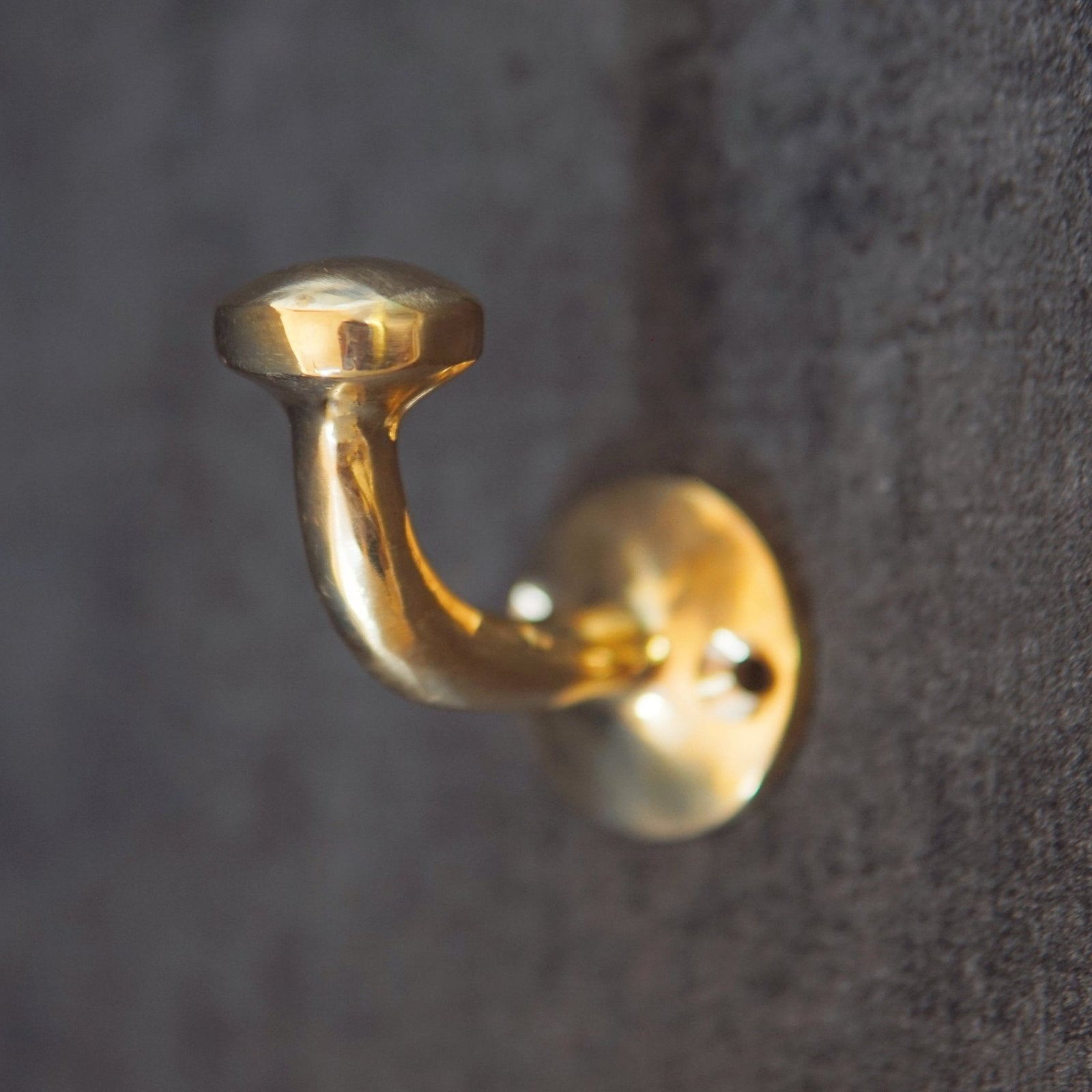 Unlacquered Solid Brass Hook, Multi Use Hook For Storage - handcrafted luxury Hardware and Drains for kitchen and bathroom interiors by Brooklyn Brass