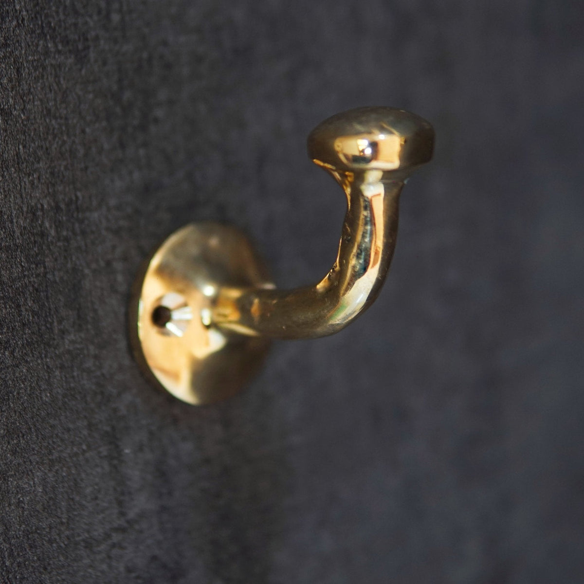 Unlacquered Solid Brass Hook, Multi Use Hook For Storage - handcrafted luxury Hardware and Drains for kitchen and bathroom interiors by Brooklyn Brass