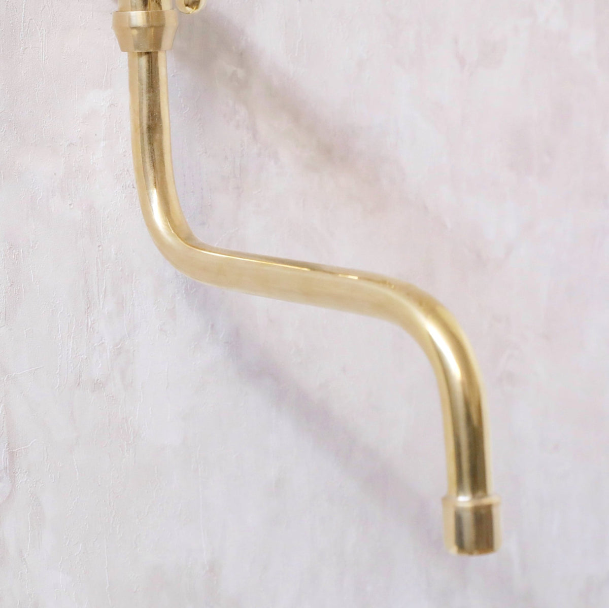 Unlacquered Solid Brass Pot Filler Faucet - Wall Mounted Kitchen Stove Pot - handcrafted luxury Kitchen Faucets for kitchen and bathroom interiors by Brooklyn Brass