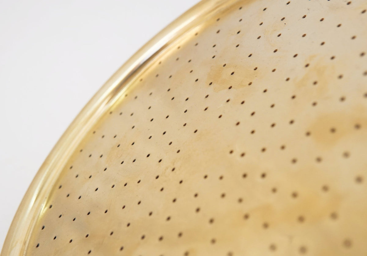 Unlacquered Solid Brass Rain Shower Head, Rose Shower Head - handcrafted luxury Showers for kitchen and bathroom interiors by Brooklyn Brass