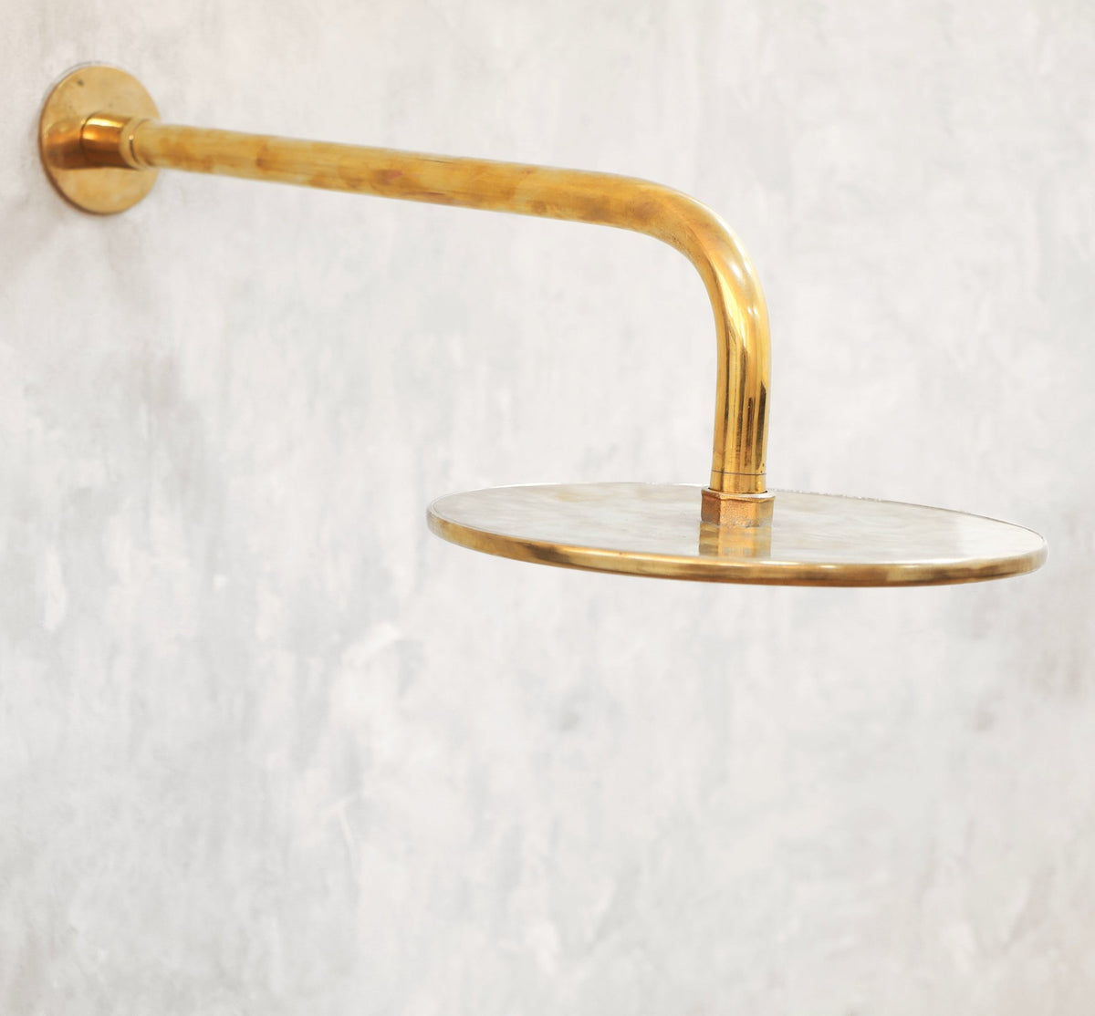 Unlacquered Solid Brass Shower System - handcrafted luxury Showers for kitchen and bathroom interiors by Brooklyn Brass