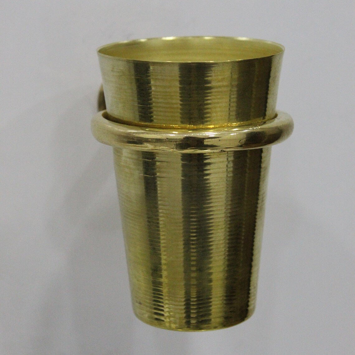 Unlacquered Solid Brass Tooth Brush Holder - handcrafted luxury Hardware and Drains for kitchen and bathroom interiors by Brooklyn Brass