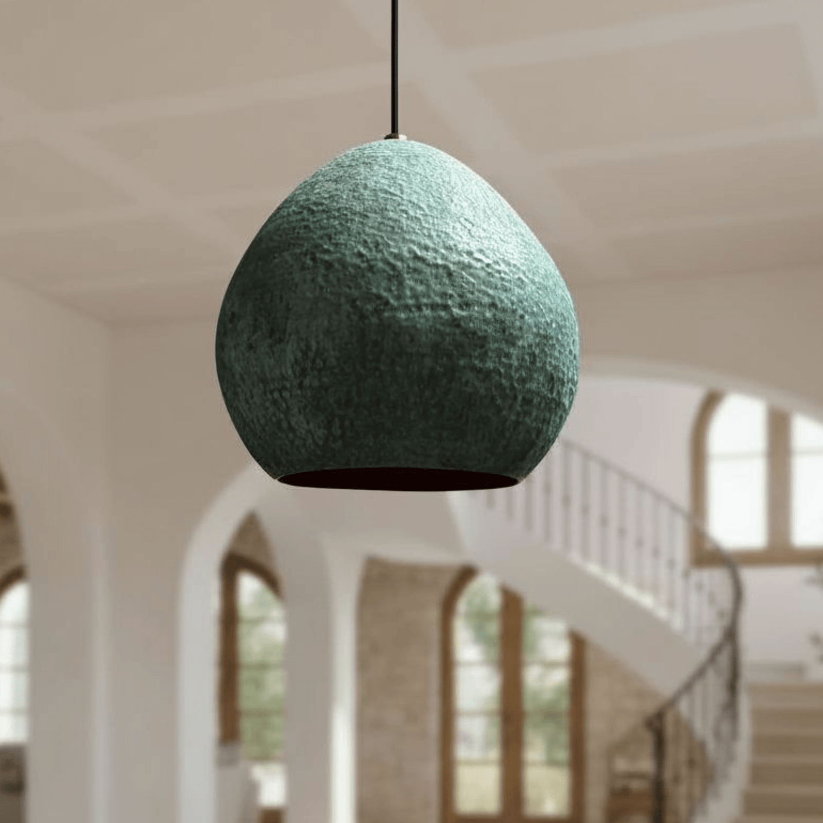 Verdigris Copper Dome Pendant – Green Patina Ceiling Light for Rustic Decor - handcrafted luxury for kitchen and bathroom interiors by Brooklyn Brass