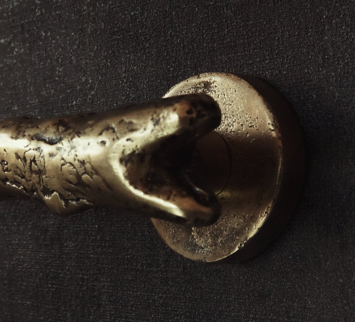 Vintage Brass Door Handle, Tree Branch Design - handcrafted luxury Hardware and Drains for kitchen and bathroom interiors by Brooklyn Brass