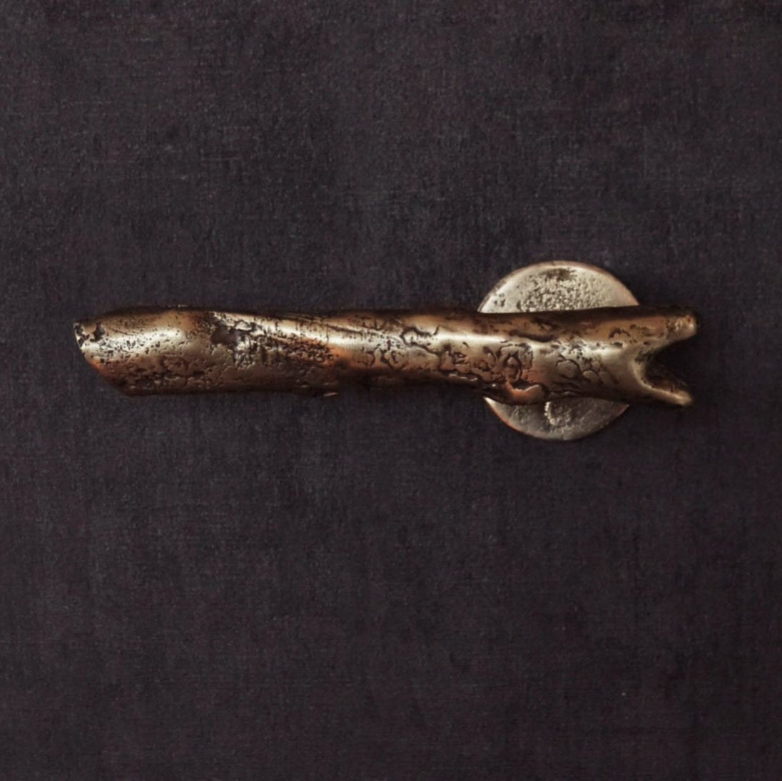 Vintage Brass Door Handle, Tree Branch Design - handcrafted luxury Hardware and Drains for kitchen and bathroom interiors by Brooklyn Brass