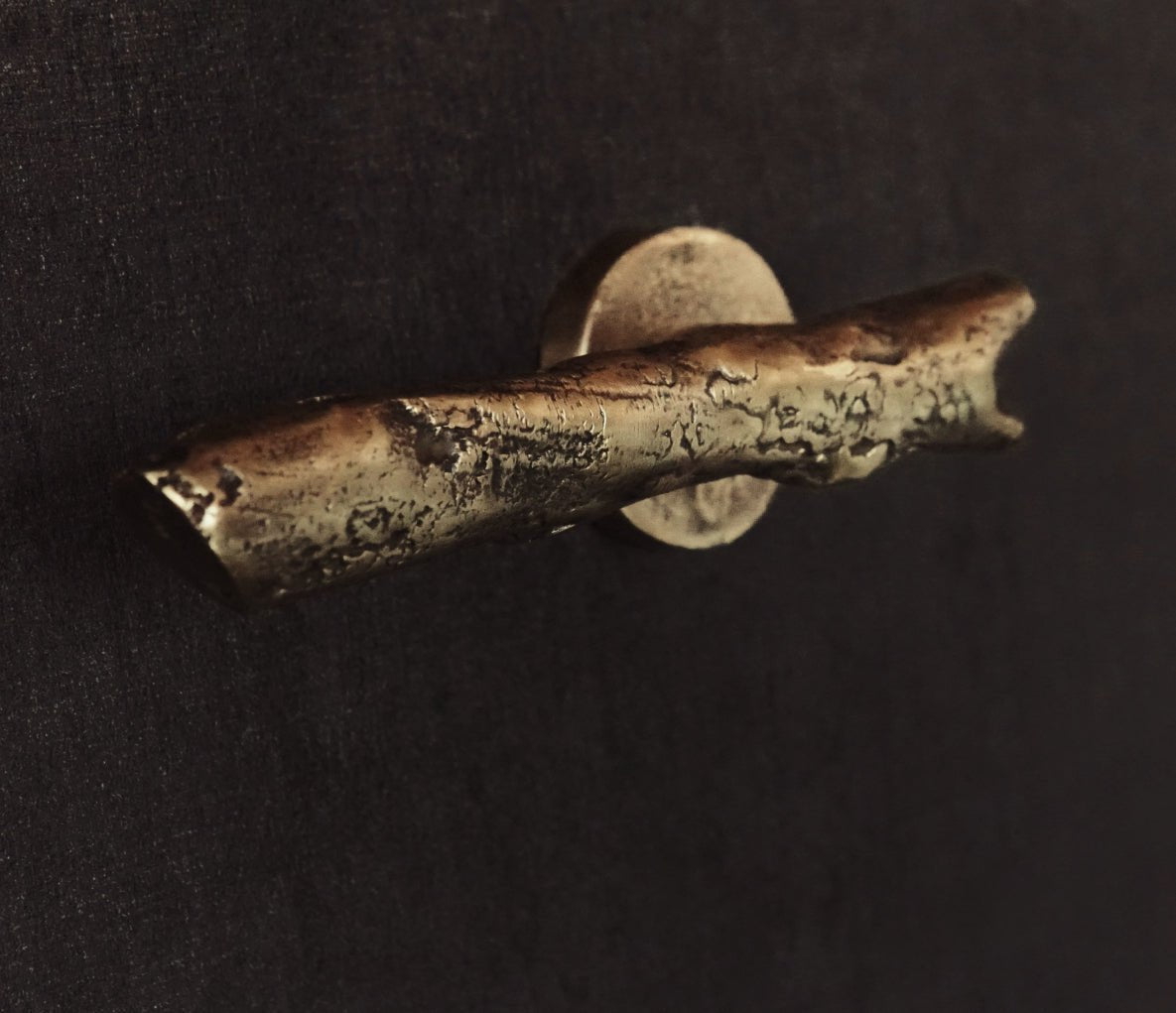 Vintage Brass Door Handle, Tree Branch Design - handcrafted luxury Hardware and Drains for kitchen and bathroom interiors by Brooklyn Brass