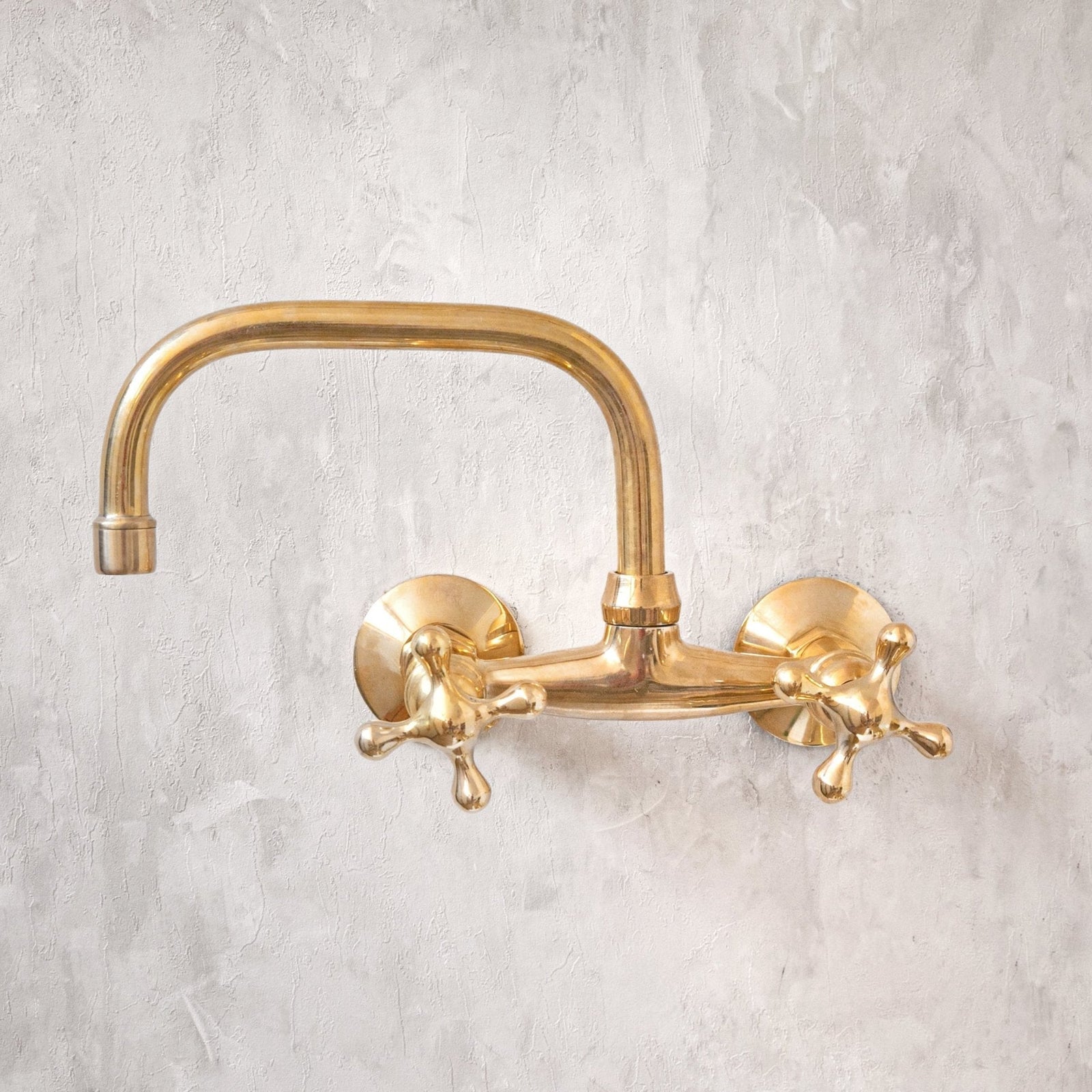 Wall Mounted Solid Brass Faucet For Bathroom and Kitchen - handcrafted luxury Kitchen Faucets for kitchen and bathroom interiors by Brooklyn Brass
