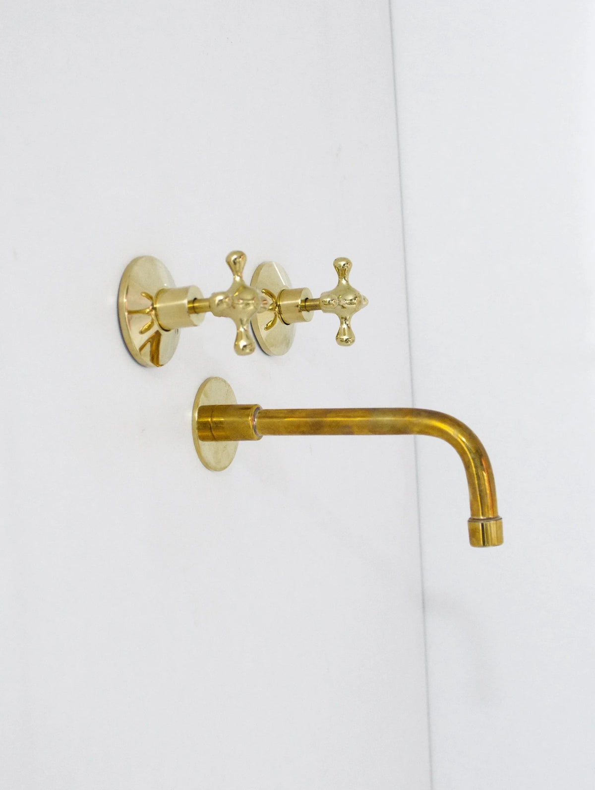 Wall Mounted Tub Filler - Bath Tub Filler ISH13 - handcrafted luxury Shower Systems for kitchen and bathroom interiors by Brooklyn Brass