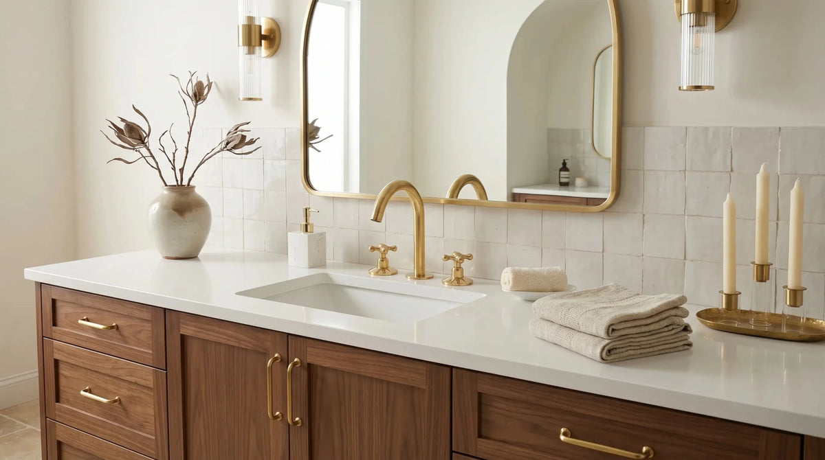 Widespread 3 Holes Solid Brass Faucet, Antique Brass Kitchen Deck Mounted Faucet - handcrafted luxury Kitchen Faucets for kitchen and bathroom interiors by Brooklyn Brass